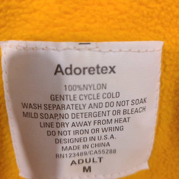 Adoretex Navy Blue Swim Parka with Yellow Fleece Lining - Picture 8 of 10